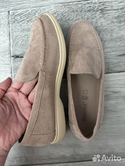 Женские лоферы цвет бежевый 39р