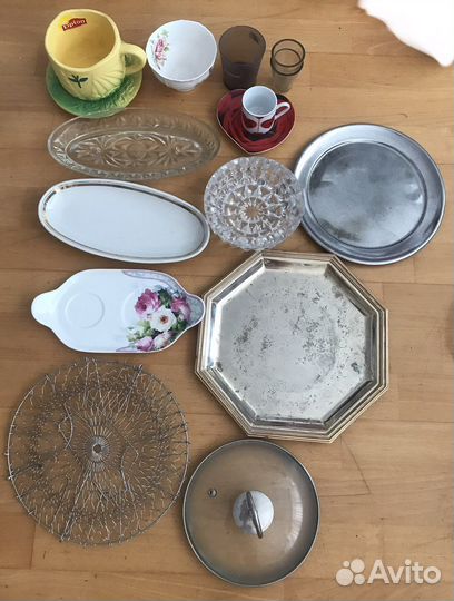 Посуда, чайник, фольга, графин, дуршлак