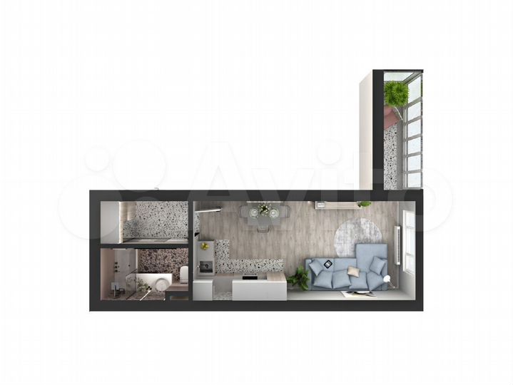 Квартира-студия, 28,9 м², 22/25 эт.