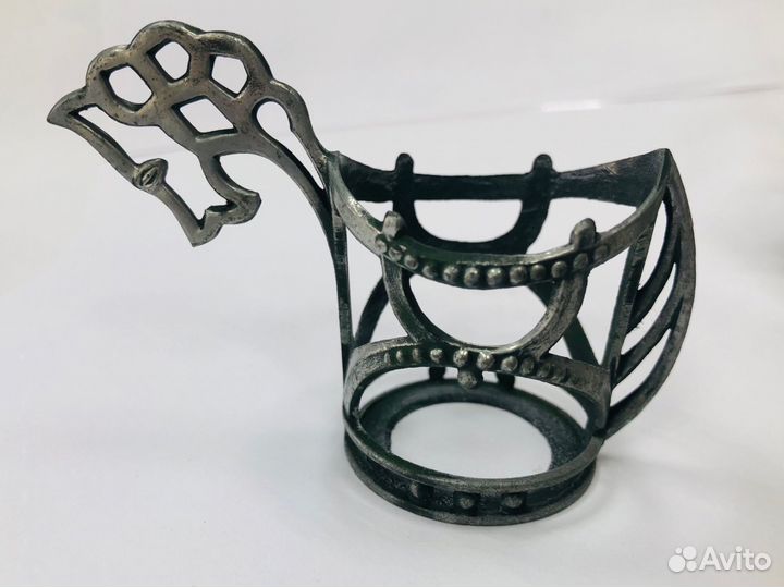 С.600 набор из 5-ти рюмок в подстаканниках