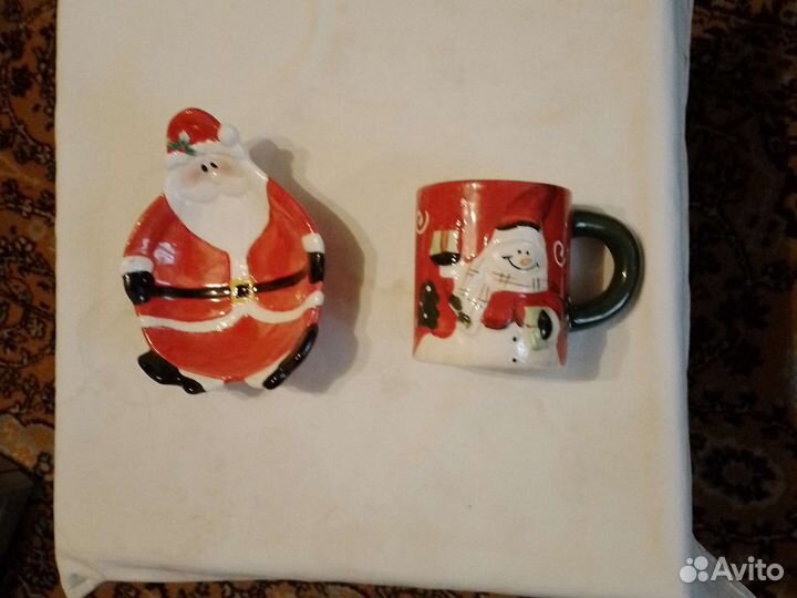 Керамическая кружка блюдце