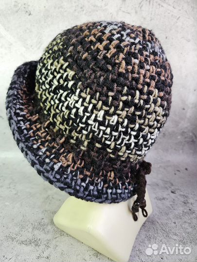 Шляпка клош вязаная панамка