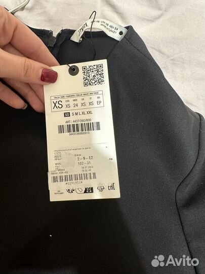 Платье zara XS новое
