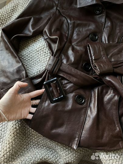 Куртка с поясом Toto group натуральная кожа