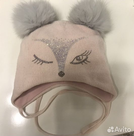 Шапка зимняя для девочки kotik