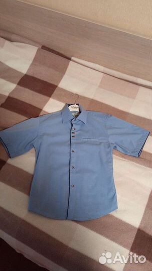 Рубашка, рост 128, Джинсовая рубашка, рост 140