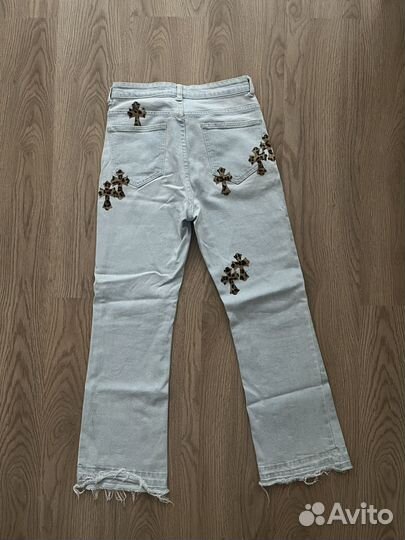 Chrome hearts джинсы y2k