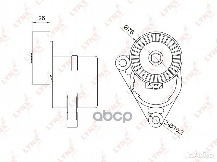 Натяжитель с роликом приводного ремня PT-3010 L