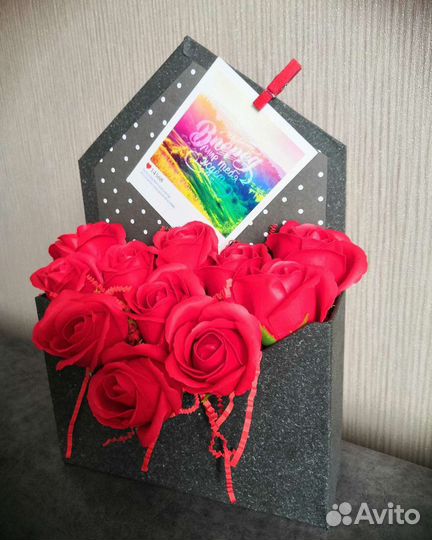 Букет из мыльных роз