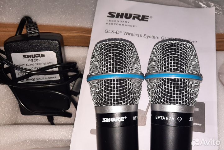 Микрофоны Shure Beta-87 2шт Вокальн Радио GLX Dual