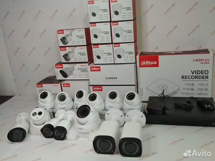 Видеонаблюдение с микрофоном 13 камер