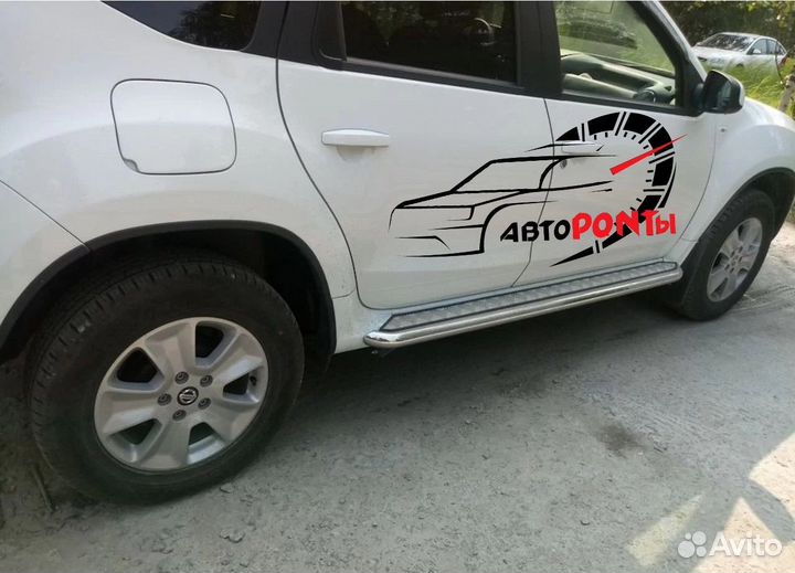 Пороги Эстонец из нержавейки Nissan Terrano