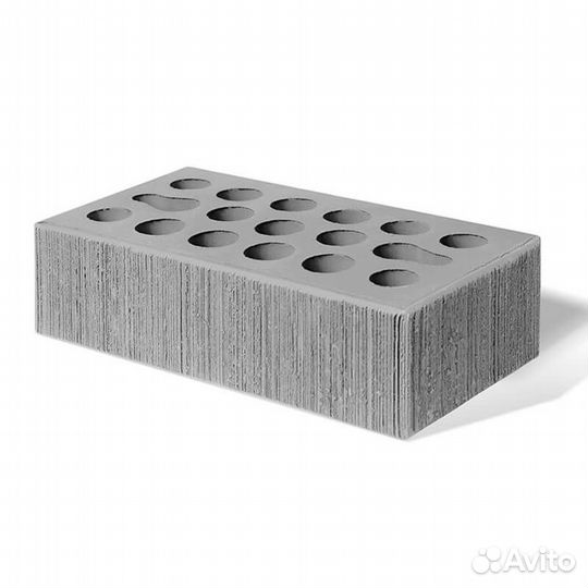 Кирпич облицовочный серый