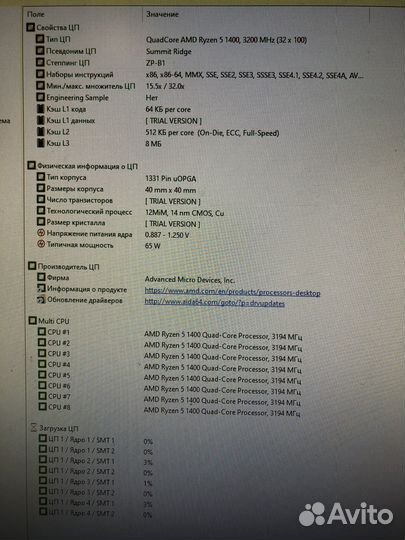 Процессор amd ryzen 5 1400