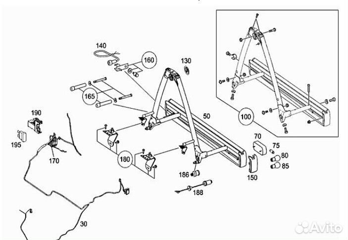 Багажник Smart Смарт ForTwo базовое крепление