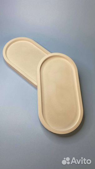 Овальная подставка из гипса (ручная работа)