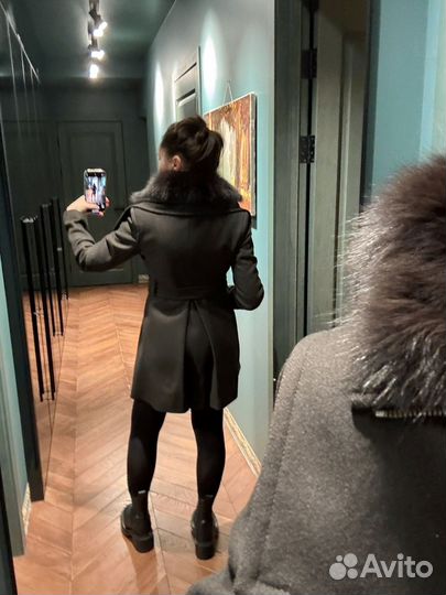 Pinko пальто шерсть коричневое