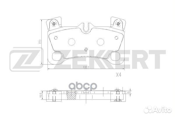 Колодки торм. диск. задн. Porsche Cayenne II 10