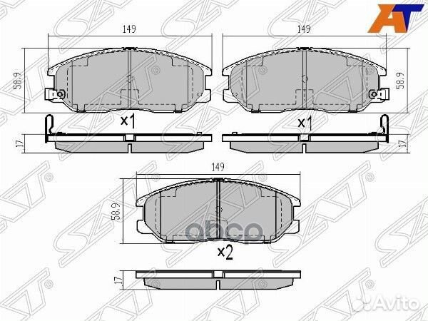 Колодки тормозные перед ssangyong actyon 05-11