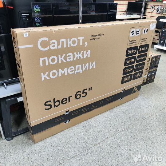 Телевизор SMART tv sber sdx-65u4124b