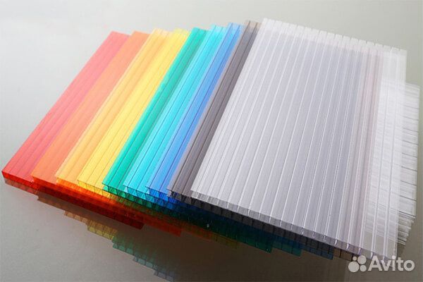 Сотовый поликарбонат со склада Разных цветов