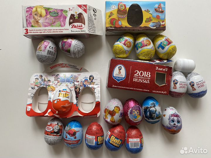 Шоколадные яйца/киндеры 2017-2018гг