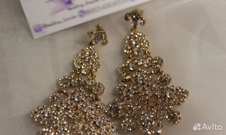 Серьги длинные бижутерия