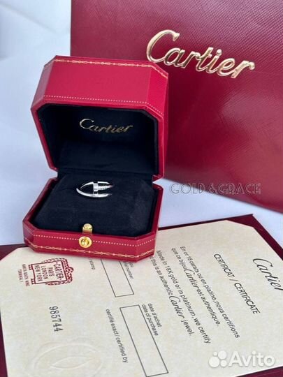 Золотое кольцо гвоздь Cartier Картье