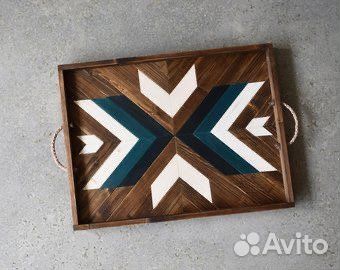 Поднос деревянный панно