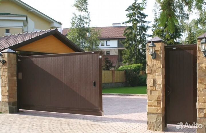 Откатные ворота качественно прочные