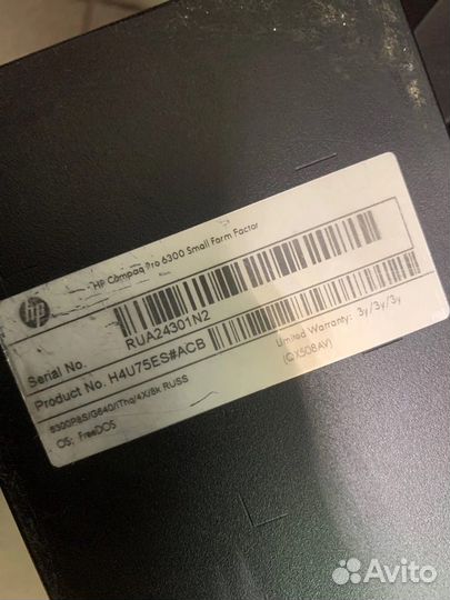 Копьютер Hp compaq pro 6300