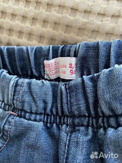 Джинсы и джинсовка для девочки пакетом 98-104