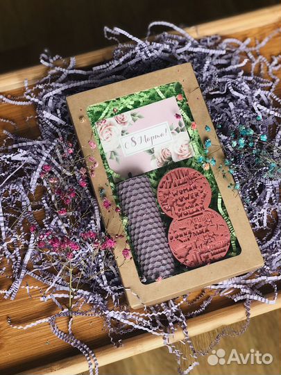 Подарочный набор свечей из вощины