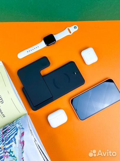 Док станция 4 в 1, для Apple, AirPods, Apple Watch