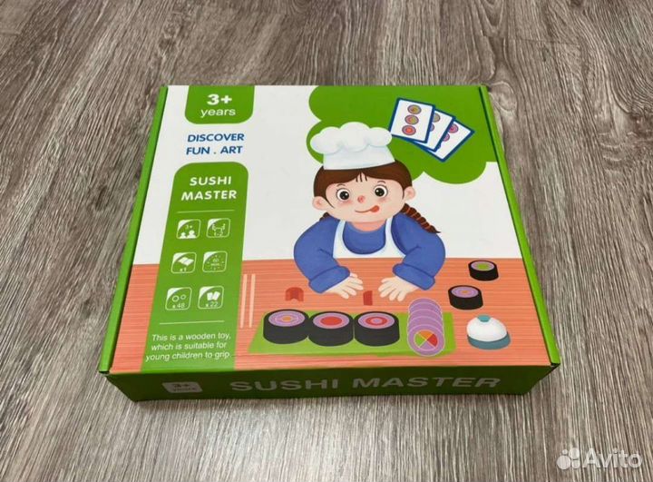 Развивающий деревянный конструктор Суши-мастер