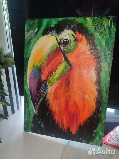 Картина светящаяся Тукан