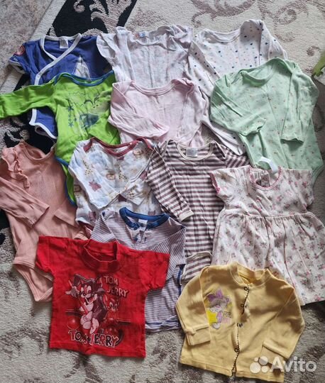 Вещи пакетом на девочку 68-86