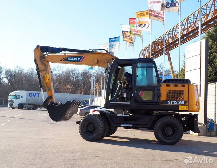 Колёсный экскаватор SANY SY155W, 2024
