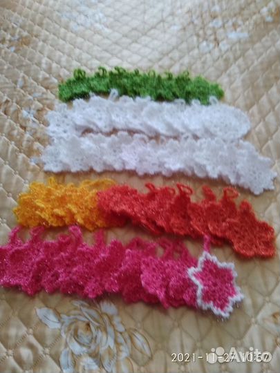 Вязаные снежинки