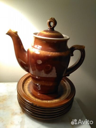 Керамика, десертный сервиз, винтаж