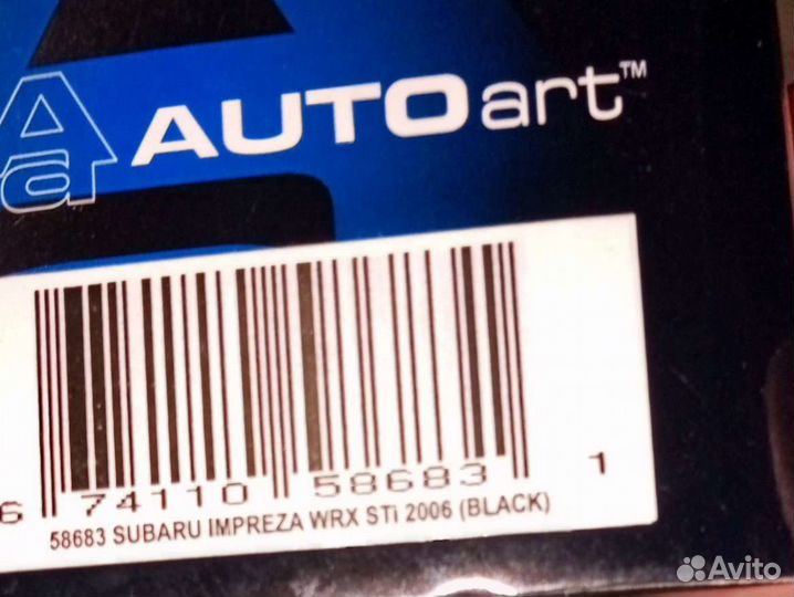 Subaru Impreza WRX STI 2006 Black. 1/43
