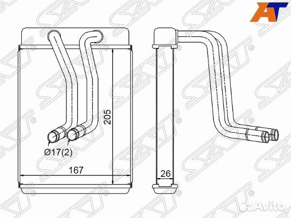 Радиатор отопителя салона hyundai sonata IV 01-04