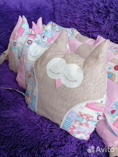 Бортики-подушки в кроватку