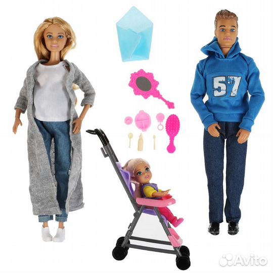 Набор кукол Семья: София беременная, Алекс, дочь
