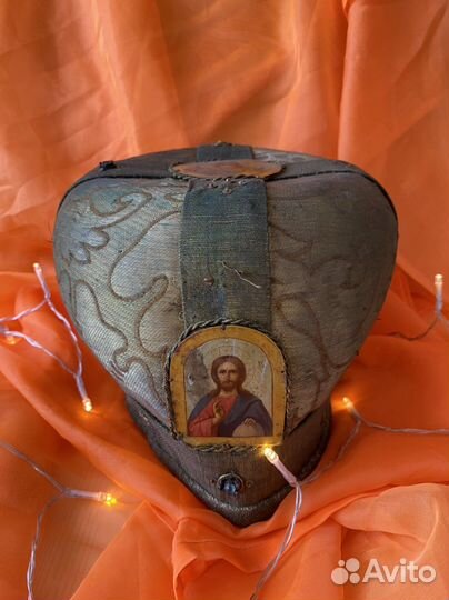 Старинная церковная митра шитьё середина 19 века