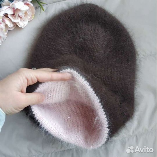 Шапка из ангоры новая