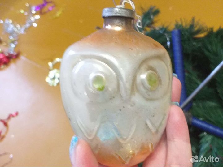 Елочные игрушки СССР сова