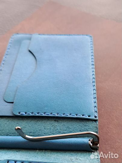 Зажим для денег кожаный
