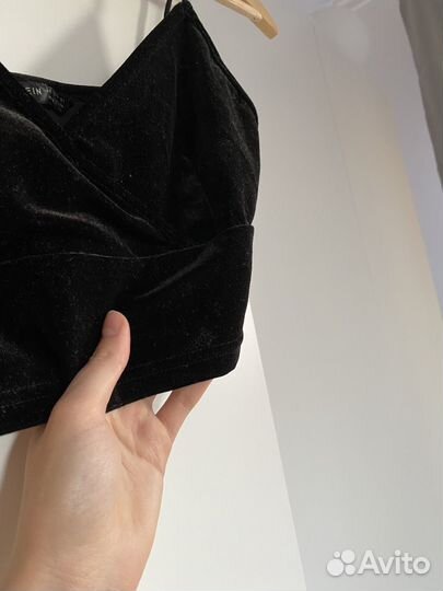 Топ shein бархатный