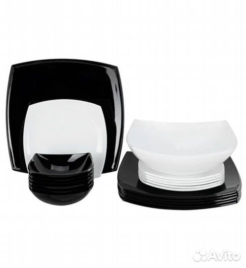 Набор столовой посуды сервиз luminarc quadrato